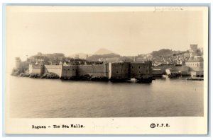 c1940s The Sea Walls Ragusa Dubrovnik Croatia Vintage RPPC Photo PPS Postcard