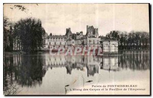 Postcard Old Palace of Fontainebleau The pond Carp and Emperor Pavilion