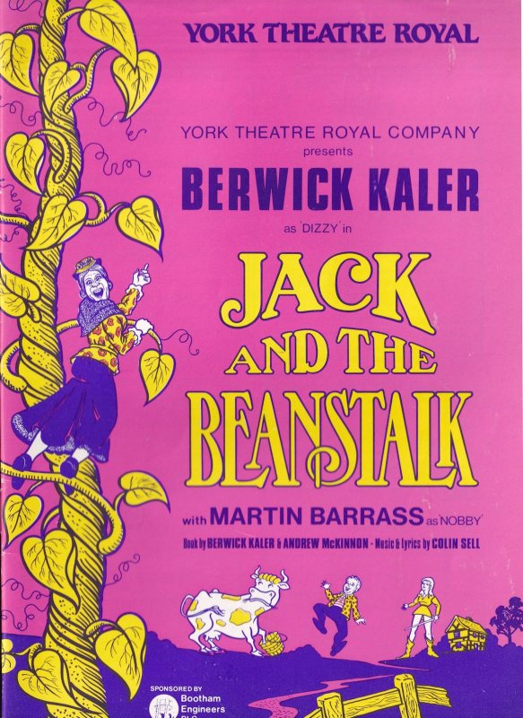 Jack & The Beanstalk Martin Barrass of BBC Angels York Theatre Programme