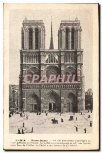 Old Postcard Notre Dame Paris A beautiful monuments of Gothic art in France J...