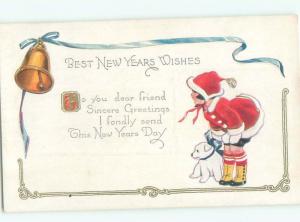 Pre-Linen New Year DOUG BY GIRL IN SANTA CLAUS TYPE COAT AND HAT AB2388
