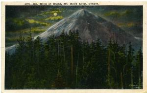Mount Hood OR, Oregon at Night - pm Corbett 1927