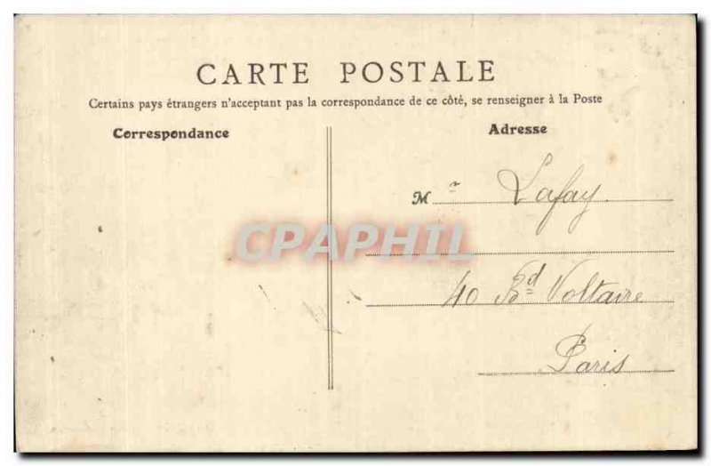 Chateau d & # 39Ermenonville Old Postcard Waterfall