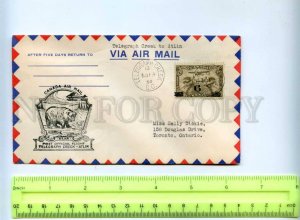 410170 CANADA 1934 first flight from Telegraph Creek to Atlin bison plane COVER