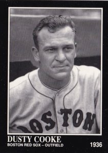 1992 Sporting News Baseball Card Dusty Cooke Outfield 1936 Boston Red Sox sun...