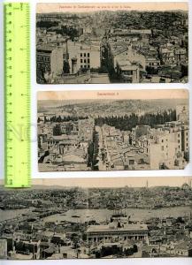 208048 TURKEY CONSTANTINOPLE Vintage 8 panoramic postcards