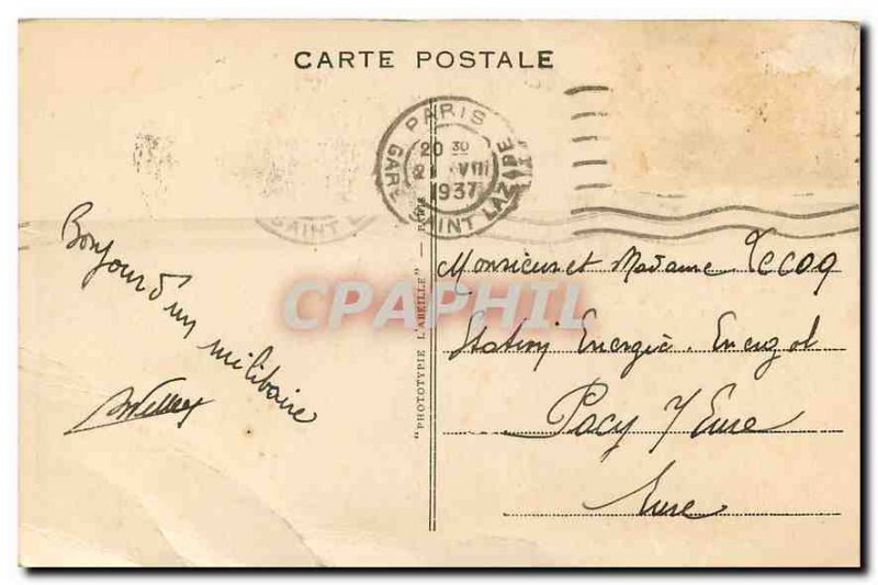 Old Postcard Saint Germain en Laye Chateau seen Parterre