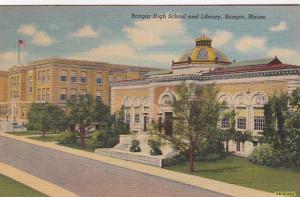 Maine Bangor High School and Library Curteich