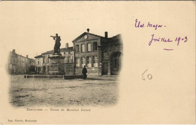 CPA DAMVILLERS - Statue du marechal gerard (119376)