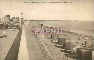Old Postcard La Baule Sea (L I) Vue Generale de la Plage