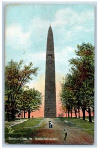 Bennington Vermont VT Postcard Battle Monument Exterior 1908 Raphael Tuck Sons