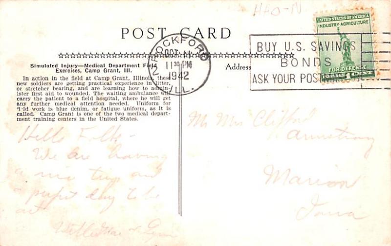 Red Cross Post Card, Old Vintage Antique Postcard Simulated Injury, Medical D...