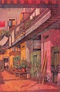 MEXICO CITY SCENE-ARTIST DRAWN-PUBLICIDAD GUZMAN POSTCARD