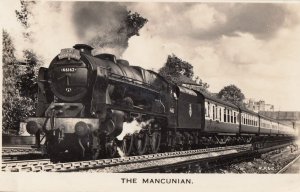 LMS Mancunian Valentines Train Real Photo Postcard