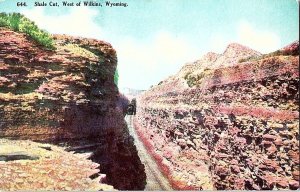 Shale Cut West of Wilkins Wyoming Postcard