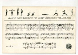 288604 SOKOL Czech Slet ATHLET Music Vintage 1912 year PC #5