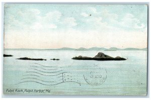 c1910's Pulpit Rock Mountains Little Island View Pulpit Harbor Maine ME Postcard
