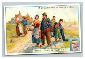 Vintage Liebig Trade Card - French - 4 of The Old Holland Set