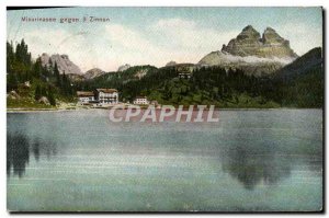 Old Postcard Misurinasee gegen 3 Zinnen