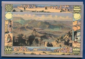 Arizona Grand Canyon EL Tovar hotel Hopi House Point Postcard Folder 