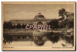 Old Postcard Wiesbaden Kurhaus Gartenseite