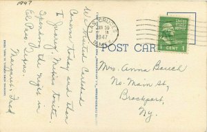 El Patio Municipal Airport El Paso Texas Sandoval linen 1947 Postcard 21-181