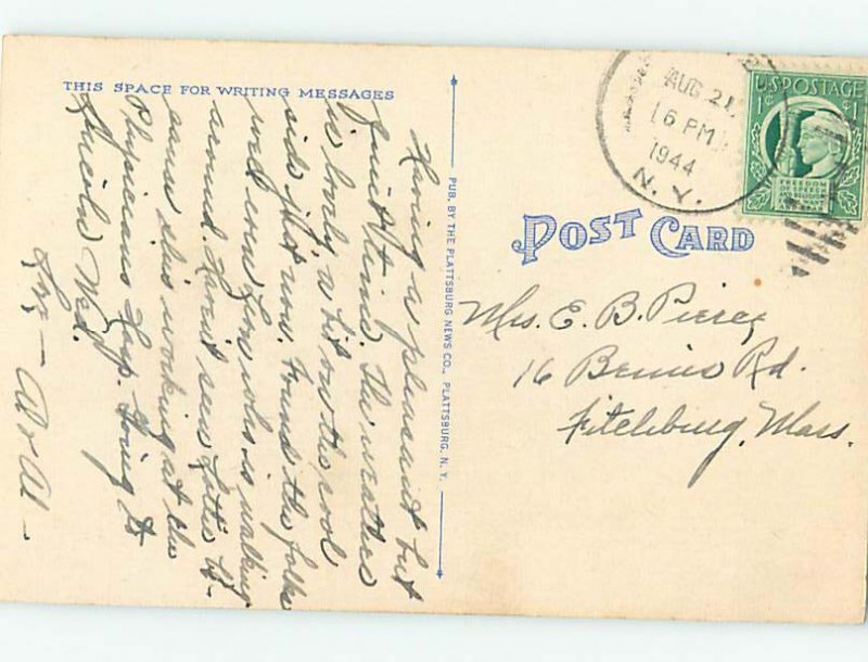 Pre-Chrome HIGH SCHOOL SCENE Plattsburgh New York NY AG6545