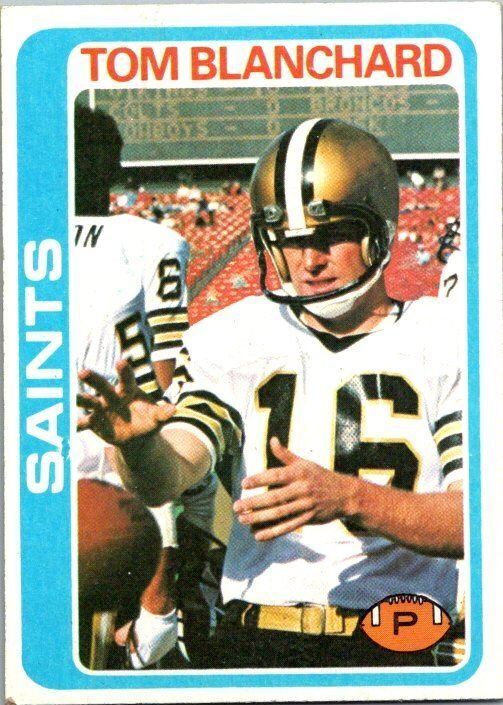 1978 Topps Football Card Tom Blanchard New Orleans Saints sk7454