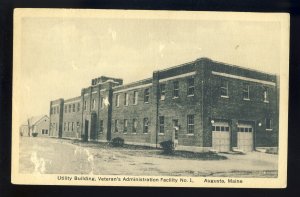 Augusta, Maine/ME Postcard,  Utility Building, Veteran's Admin Facility ...