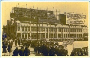 Atlantic City NY Central Pier Flag Golf Ping Pong Games Real Photo RPPC Postcard