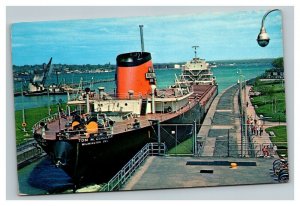 Vintage 1961 Postcard Tom M Girdler Republic Steel Bulk Freighter Great Lakes MI