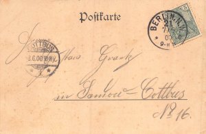 L036 Germany 1900 gruss aus Berlin flags soldiers vintage postcard