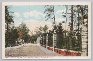 State View~Lake Front @ Georgian Court Lakewood NJ~Vintage Postcard