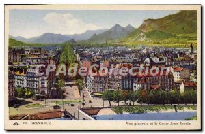 Old Postcard Grenoble Vue Generale Course And Jean Jaures