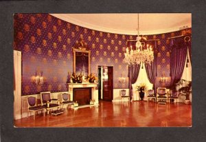 DC Interior White House Blue Room Receptions Washington DC Postcard