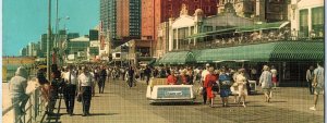 8 Panoramic c1960s Atlantic City, NJ Boardwalk Roll Chair Oversize Postcard 1F