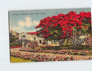 Postcard The Royal Poinciana Home Miami Florida USA