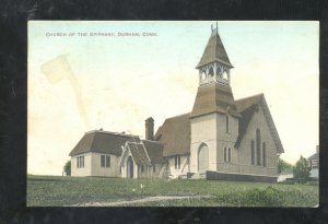 DURHAM CONNECTICUT CT. CHURCH OF THE EPIPHAMY VINTAGE POSTCARD 1909
