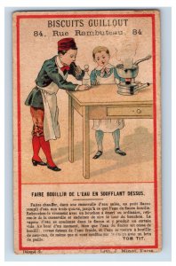 1880s French Biscuits Guillout Chocolat Science Boil Water Game Trick F158