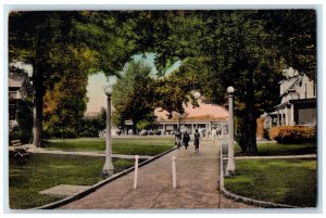 c1940 Lake Chautauqua Vincent Avenue Entrance Chautauqua New York NY Postcard