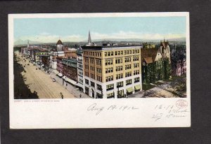 MA Aerial View of North Street PITTSFIELD MASS Postcard Massachusetts Mass