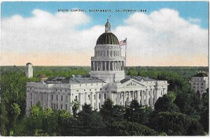 California State Capitol Building Mailed 9/2/43 Sacramento California