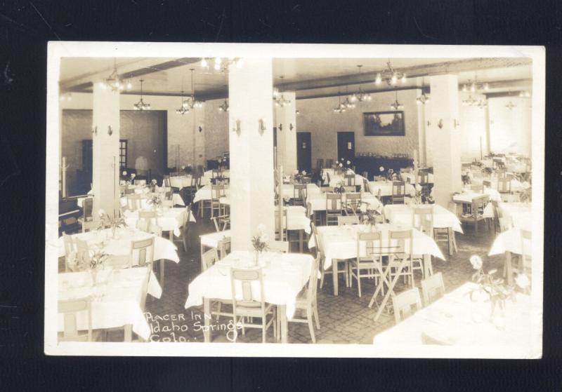 RPPC IDAHO SPRINGS COLORADO PLACER RESTAURANT INTERIOR REAL PHOTO POSTCARD