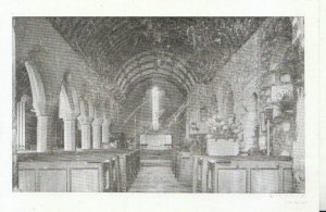 Cornwall Postcard - Zennor Church Interior (Modern Repro) Ref TZ6475