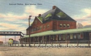 RR Station, New London, CT USA Train Railroad Station Depot 1969 postal used ...