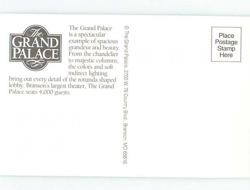 Chrome THEATER SCENE Branson Missouri MO AH4475