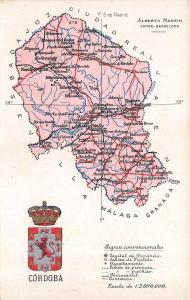 B93970 cordoba heraldic map cartes geographiques spain