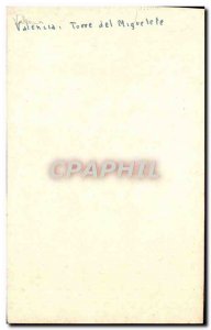 Old Postcard Valencia Torre del Miguelete