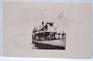 Ship Boat Postcard City of Auburn No 44 William Reed Gordon 1979 zUS Flag Unused