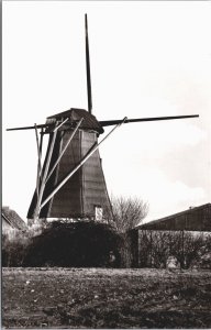 Netherlands Swartbroek Korenmolen De Hoop Windmill Vintage RPPC 09.21